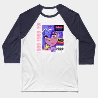 Retro Vaporwave 80s anime aesthetic Baseball T-Shirt